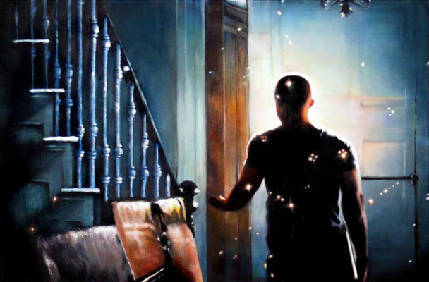 Das habe ich nie gesagt<br />2009<br />Acryl auf Baumwolle<br />100 x 67 cm