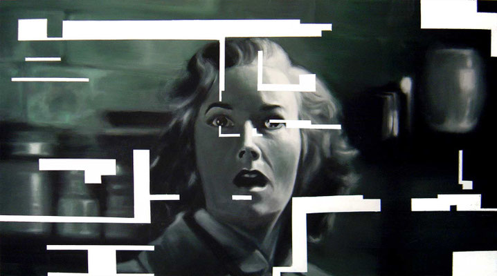 Dunkel 1<br />2005<br />Acryl auf Baumwolle<br />186 x 100 cm