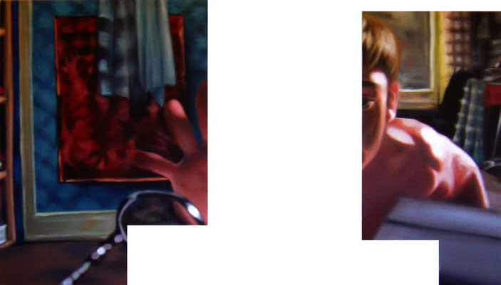 Ausserordentlich allein I<br />2005<br />Acryl auf Baumwolle<br />175 x 100 cm