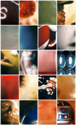 Zapping<br />2000<br />Acryl auf Baumwolle<br />200 x 120 cm