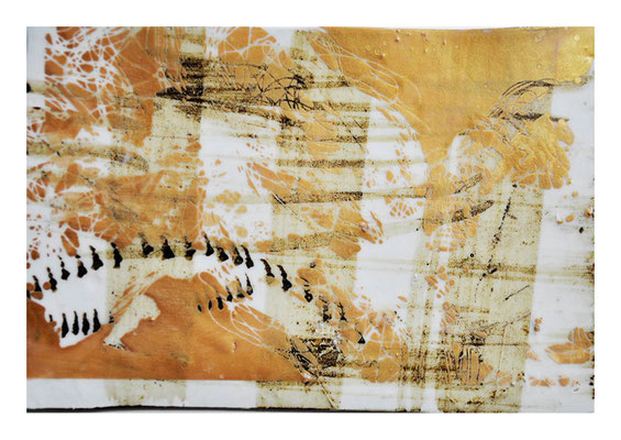 o.T./ 2014/ Siebdruck auf Porzellan/ Oxidationsbrand/ 22 x 14 cm