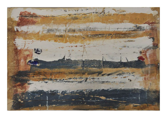 o.T./ 2011/ Monotopie auf Steinzeugton/ Oxidationsbrand/ 36 x 30 cm