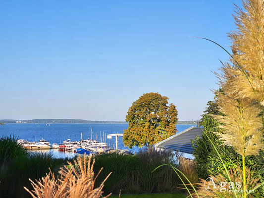 Immobilienmakler Ferch - Blick über die Marina-Ferch auf den Schwielowsee