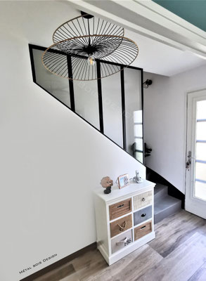 Verrière sur mesure pour sécuriser un escalier #métalboisdesign14