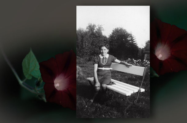 Margriet Beets in de tuin van 't Hof