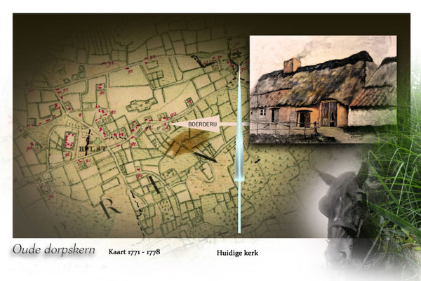 Oude stafkaart van Hulst 1771-1778 / Situatie van boerderij Beets-Noels