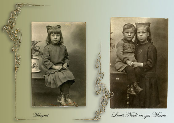 Margriet Beets met rechts Louis en Marie Noels
