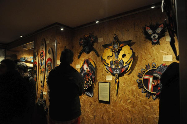 Visitors enchanted by the variety of woodworks during "Planks that mean the World" at Fort Notch