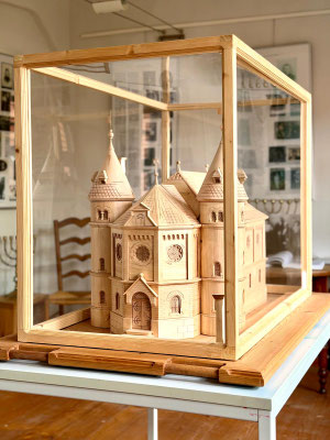 Das Modell der Synagoge im Gedenkraum