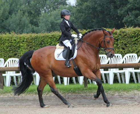 Joana Albrecht mit Lord Fox, Niershof Juli 2016, Foto: Julia Nix