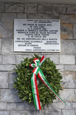 Lapide del Generale Antonio Cantore - Stazione ferroviaria - Via di Francia