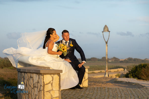 Fotografie di matrimonio sul lungomare