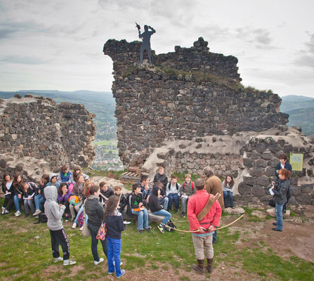 La visite du Château de Calmont d'Olt