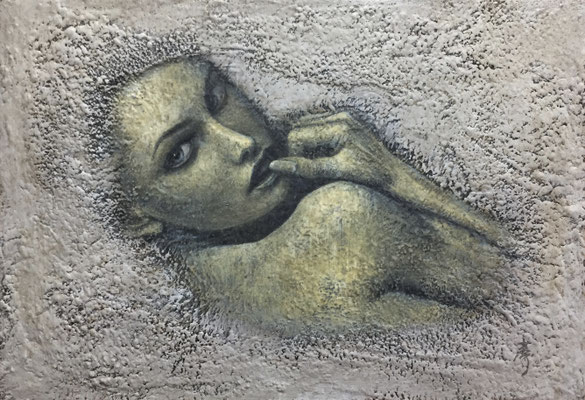 繭  /  2003  /  158x227mm  /  Oil on canvas　