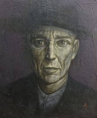 ボルサリーノ　Borsalino　 Oil on canvas　410x318mm　2001