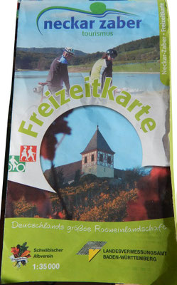 In 2018 aktuelle Freizeitkarte mit topographischer Karte 2007