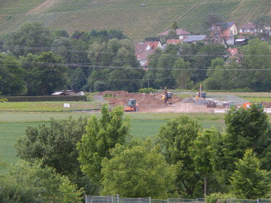 Baustelle zur neuen Straßen Pfaffenhofen - Güglingen