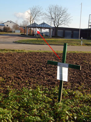 Grünes Kreuz in Sichtweite von TAXIS und Langwiesen IV mit der Fläche für Layher Werk 3