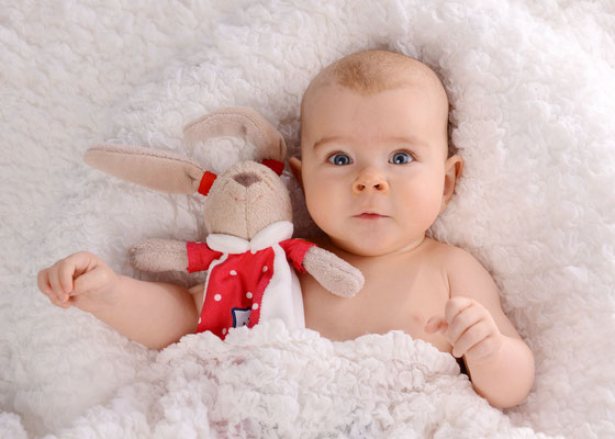 Babyfoto mit Kuscheltier in Teltow