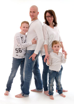 Familienfoto im Fotostudio in Teltow