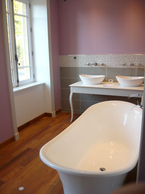 Rénovation complète maison bourgeoise - canton de Tarare - création d'une salle de bains 