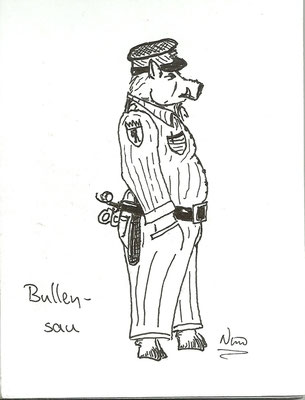 "Bullensau" - Fineliner - 2012