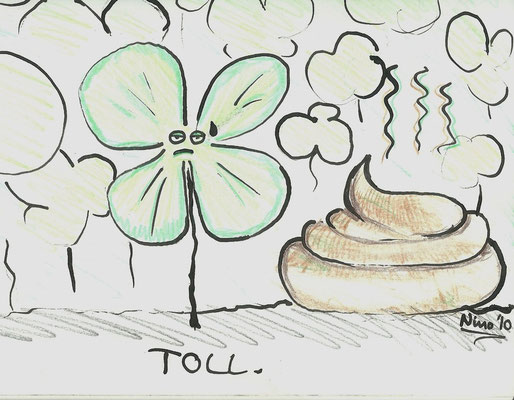 "Toll." - Rohrfeder und Aquarellstift - 2010