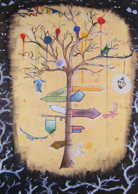 "Wegweiser" - Acryl - LW 50x70 - 2013