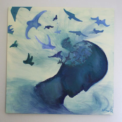 "Die Gedanken sind immer frei" - Acryl - LW 90x90 - 2012