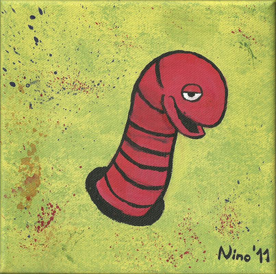 "-bohrt" - Acryl - LW 20x20 - 2011