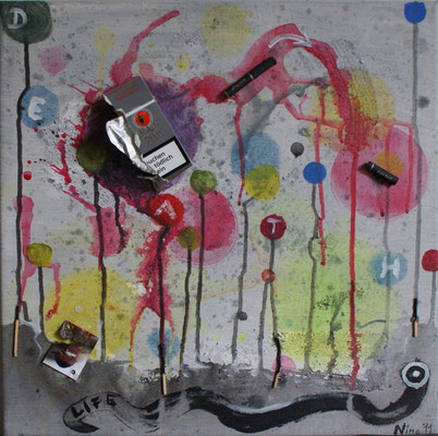 "Drugs" - Acryl/Collage - LW 40x40 - 2011