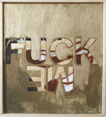 Eva Hradil "Me Fuck/Fuck Me" 2019, Eitempera auf Leinwand, 60 x 50 cm