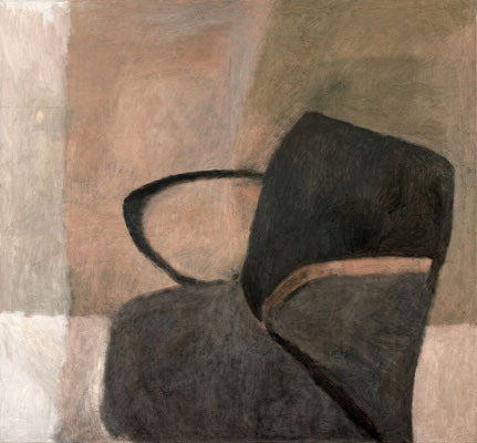 Eva Hradil "Clubsessel Otto" (aus dem Diplom) 2003, Eitempera und Öl auf Leinwand, 140 x 130 cm