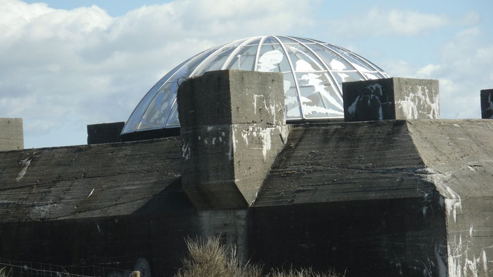Die Kuppel vom Bunker ist schon gerichtet