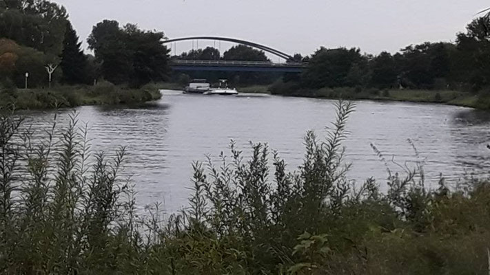 Emsabwärts eine Brücke