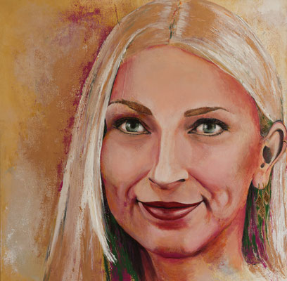 Linda, 80 x 80 cm, Acryl auf Leinwand, 2022