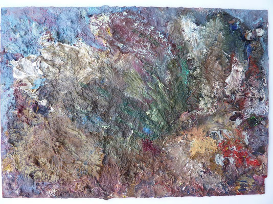 Vogelritt, 19,5 x 23,5 cm, Öl auf Palette (2009)