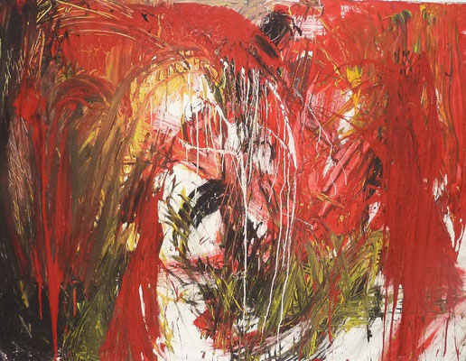 Hirsch, 214,0 x 157,0 cm, Acryl auf Leinwand