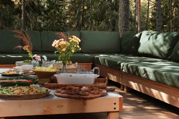 canapé de jardin bois douglas made in france