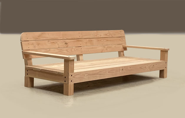 canapé de jardin bois douglas made in france