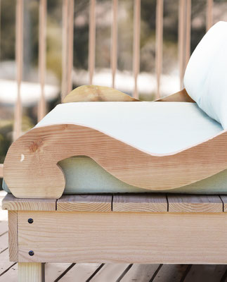 canapé de jardin bois douglas made in france