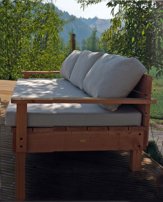 canapé de jardin bois douglas made in france