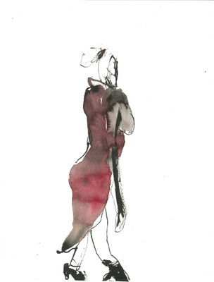 Frau in Rot