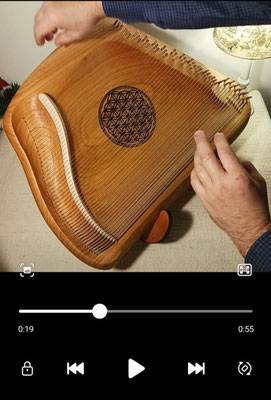 Sound Sample, 4-octave Tao-Lyre in cherry
