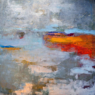 "Nebelküste I", 2011, 80 x 80 cm, Acryl auf Leinwand - VERKAUFT -