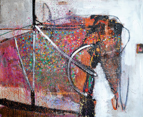  "Elefantasie", 2018, 100 x 120 cm, Acryl auf Leinwand - VERKAUFT -