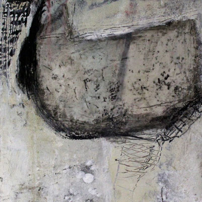 "Formstudie", 2018, 30 x 30 cm, Acryl/Wachs auf Pappe/Casani