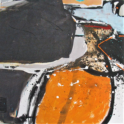 "Schwarzbunt I", 2015, 80 x 80 cm, Acryl auf Leinwand
