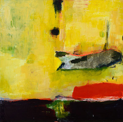 "Tümpelfisch", 2012, 80 x 80 cm, Acryl/Material auf Leinwand - IM PRIVATBESITZ -