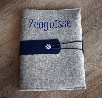 Zeugnismappe aus Filz in Handarbeit, Wollfilz, Filz, Geschenke aus Filz